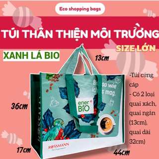 HAI QUAI - TÚI SIÊU THỊ, THÂN THIỆN MÔI TRƯỜNG, ECO SHOPPING BAG, BỀN, ĐỰNG ĐỒ NẶNG, SIZE LỚN