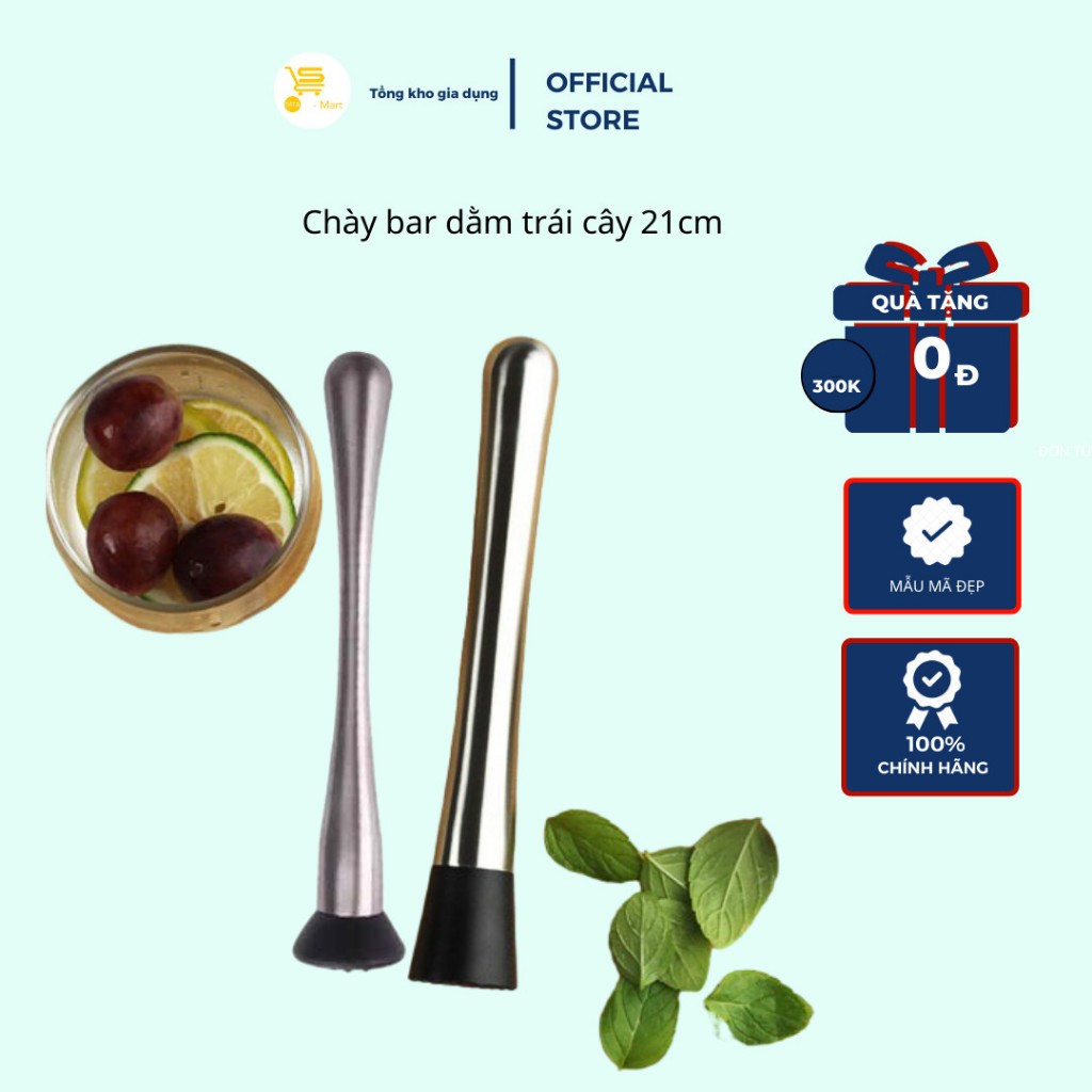 Chày bar dằm trái cây 21cm