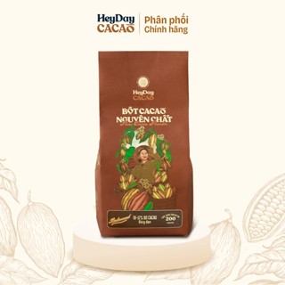 Túi 200g Bột cacao nguyên chất Việt Nam 100% Heyday - Dòng Balanced phổ thông