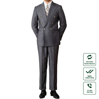 Bộ Suit Nam Cao Cấp Harold Veroza Xám (Jacket + Quần) Thiết Kế Sang Trọng, Co Giãn Chống Nhăn, Độ Bền Cao, Formal
