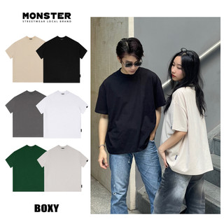 Áo thun BOXY MONSTER X STREET trơn form boxy nam nữ Local Brand