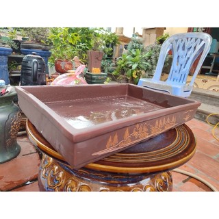 khay, ang tiểu cảnh gốm Bát Tràng 50*36*8cm