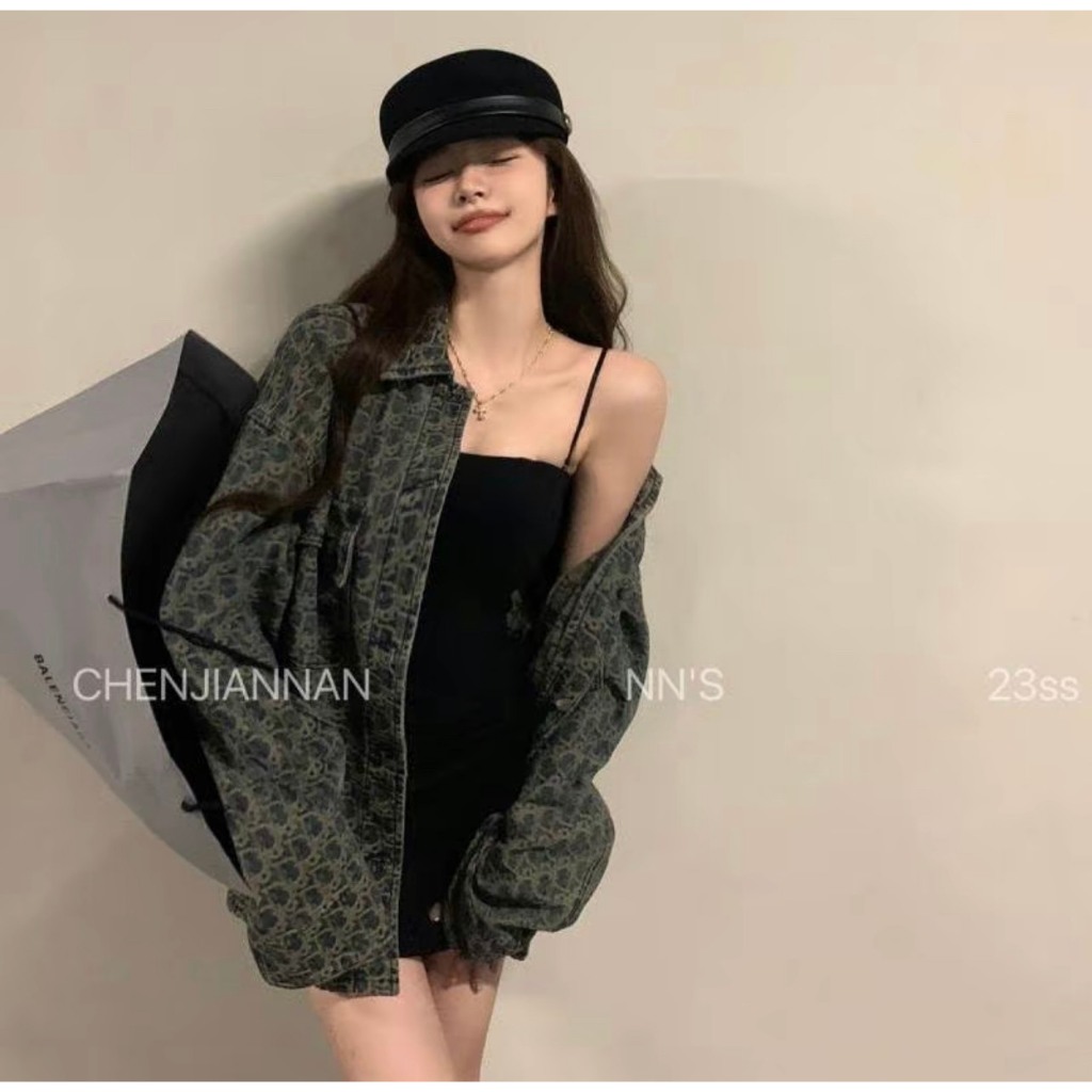 Áo khoác ngoài, áo denim họa tiết dior phong cách cổ điển | BigBuy360 - bigbuy360.vn