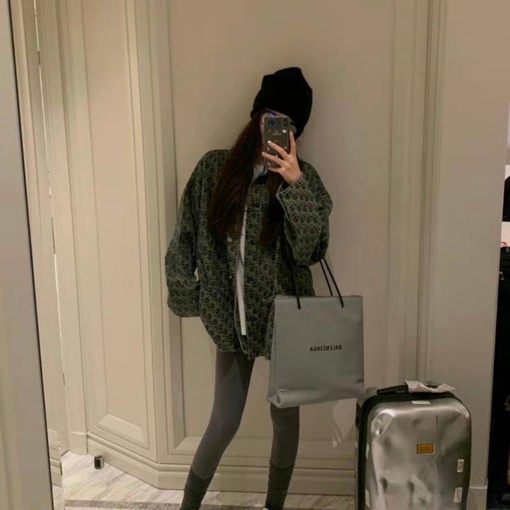 Áo khoác ngoài, áo denim họa tiết dior phong cách cổ điển | BigBuy360 - bigbuy360.vn