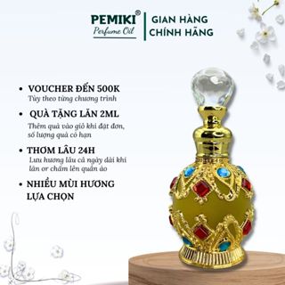  Nước hoa tinh dầu dubai PEMIKI nước hoa nam nữ đá tròn 15ml chính hãng thơm lâu -Pemiki.vn 
