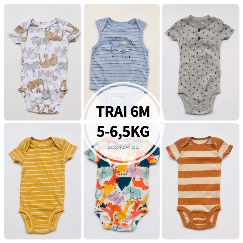 {MUA 5 TẶNG 1} {Size 6m 5-7kg}Body chip cộc cho bé trai