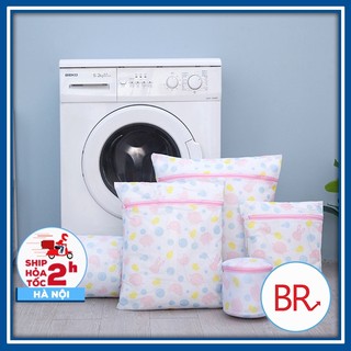 Set 5 Túi lưới giặt đồ cho máy giặt 3 lớp có khóa kéo đủ size - Túi giặt bảo vệ quần áo, đồ lót trong máy giặt 00232