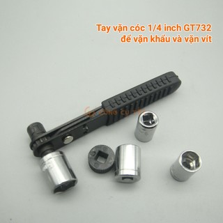 Tô vít, tua vít vặn bánh cóc 2 đầu 1/4", tay vặn cóc 1/4", cần xiết lực tự động 1/4"