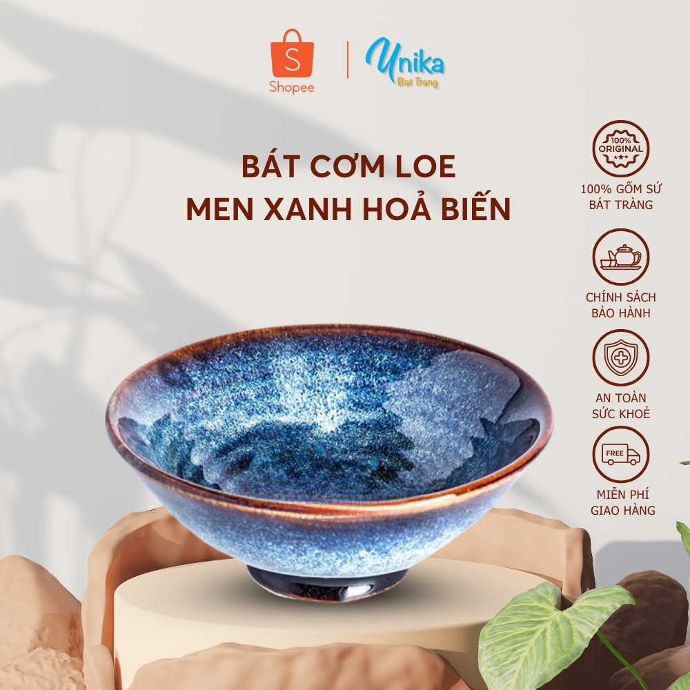 Bát Cơm Loe Xanh Hoả Biến