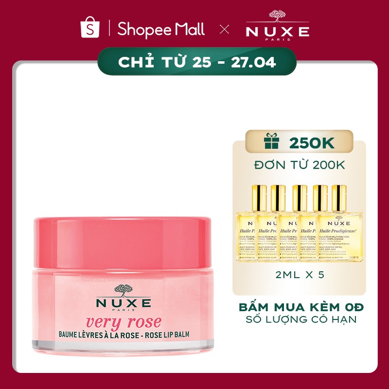 Son dưỡng môi dạng hũ Nuxe Very Rose 15g