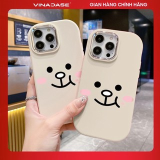 Ốp Lưng iPhone 14 Pro Max/15 Pro Max/16 Pro Max/11... Camera Viền Bạc Hình Mặt Chó