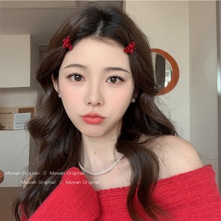 Kẹp Tóc Hình Nơ Đỏ Phong Cách Trung Hoa