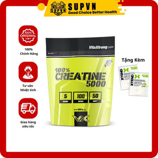 100% Creatine 5000 VitaXtrong 300Gram & 500Gram - Creatine Hỗ Trợ Tăng Sức Mạnh Cơ Bắp 60 - 100 Serving VX
