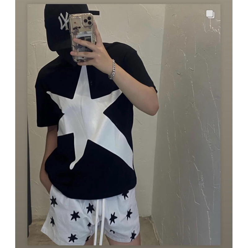 Quần short nữ STRESSMAMA in ngôi sao- Quần đùi nữ vải thun lạnh co dãn cạp chun thoải mái vận động streetwear KMG | BigBuy360 - bigbuy360.vn