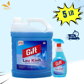 Lau kính Gift sạch bóng, thơm mát can 4kg, dùng tiết kiệm