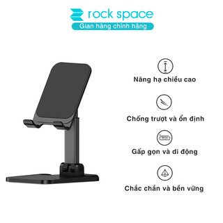 Giá đỡ điện thoại Rockspace có nâng hạ chống trượt làm bằng kim loại hàng chính hãng bảo hành 12 tháng