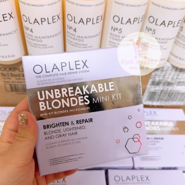 Olaplex Set Mini Bộ 4sp No0, No3, No4P, No8 Phục Hồi + Dưỡng Ẩm Chuyên Sâu cho tóc Tẩy, Tóc Vàng, Tó