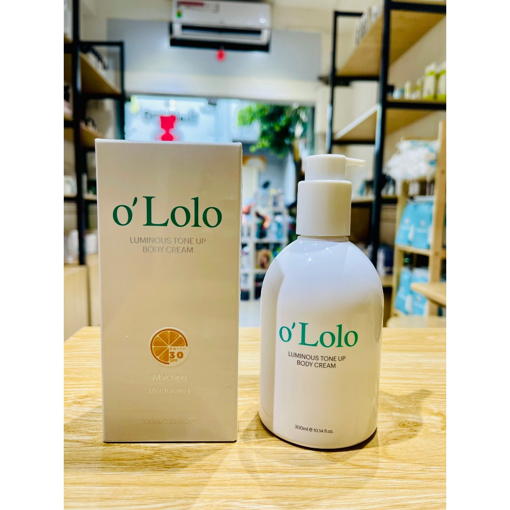 KEM DƯỠNG BODY O'LOLO,BẬT TONE TỨC THÌ ,TRẮNG HỒNG RẠNG RỠ .O'LOLO LUMINOUS TONE UP BODY CREAM 300ML