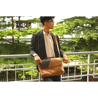 Cặp xách công sở unisex CNT CA17 bò đậm cao cấp