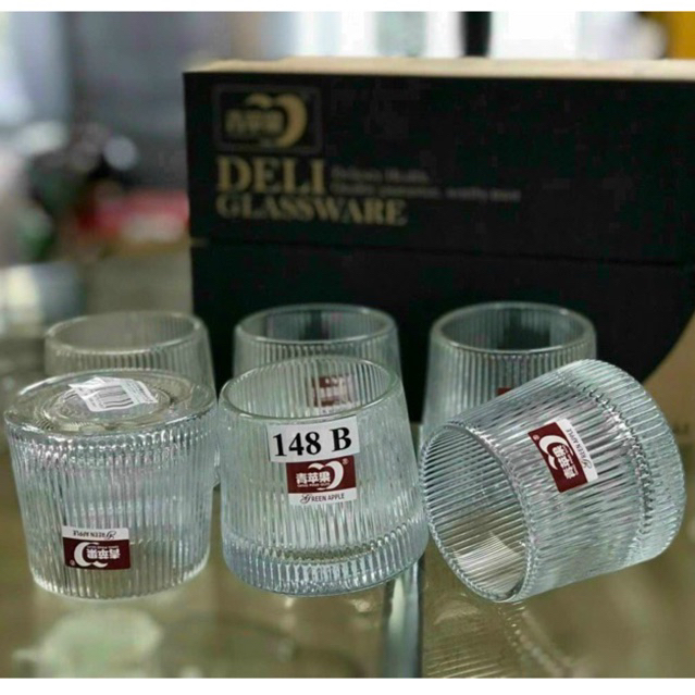 Bộ 6 cốc thủy tinh cao cấp uống nước,ly thuỷ tinh,tách cà phê rượ,u ,b,ia