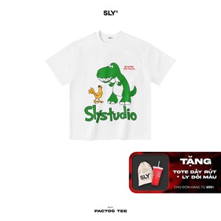 Áo thun cổ tròn SLY Factos màu trắng