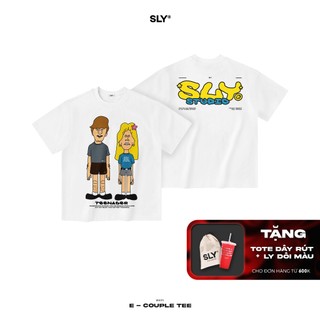 Áo thun cổ tròn SLY ĐÔI màu trắng