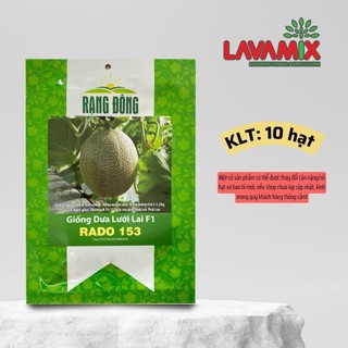 Hạt giống Dưa Lưới F1 Rado 153 (10 hạt) hiệu Rạng Đông, ruột vàng trái to, nặng, nhanh thu hoạch | Green House