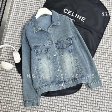 Áo khoác jean, áo khoác vải bò denim Lệ Vị họa tiết đính đá hàng QC cao cấp | BigBuy360 - bigbuy360.vn