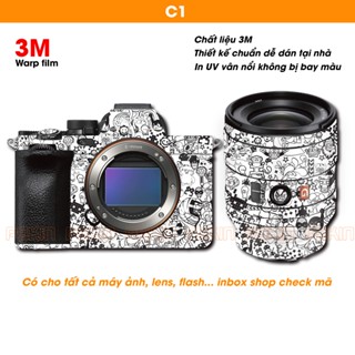Dán skin tất cả máy ảnh, lens Canon, Nikon, Sony, Fuji, Tamron, Laika, Sigma v..v. mẫu C1 tại Pskin