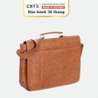  Cặp xách da CNT nam nữ thời trang cao cấp CA14 bò đậm 