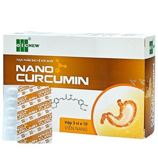 Nano Curcumin OIC Viên nang, hỗ trợ giảm viêm loét dạ dày, tá tràng (Hộp 30 viên)