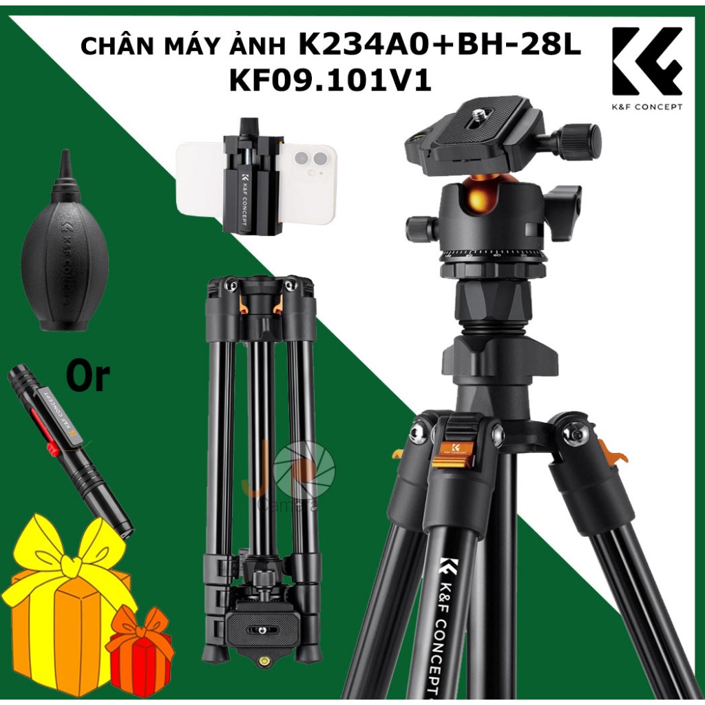 Chân máy ảnh K&F Concept K234A0+BH-28L - KF09.101V1