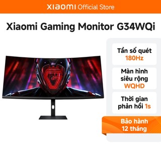 Màn hình máy tính Xiaomi 2K Curved Gaming Monitor G34i 34inch-Tần Số Quét 180Hz - Bảo Hành 12 Tháng
