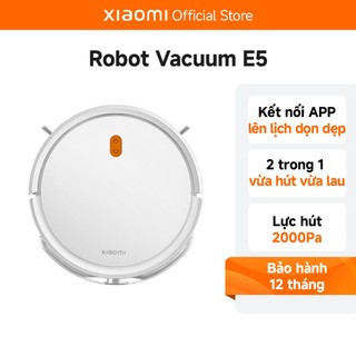 Robot hút bụi, lau sàn 2 trong 1 Xiaomi Vacuum E5 - Lực Hút Mạnh 2000Pa - Phiên Bản Quốc Tế, Điều Khiển Qua App Tiện Lợi