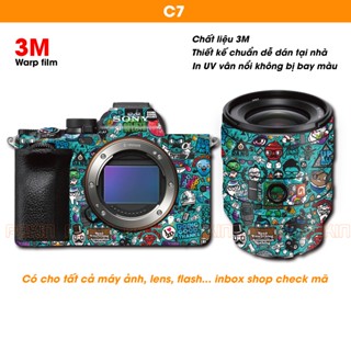 Dán skin tất cả máy ảnh Body, Lens Canon, Nikon, Sony, Fuji, Tamron, Laika, Sigma v..v. mẫu C7 tại Pskin