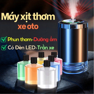 Máy Khuếch Tán Tinh Dầu Khử Mùi Hôi Xe Hơi Chuyên Dụng Cho ô tô Máy 5 Chế Độ Phun Có Đèn Led RGB Đa Sắc vỏ Nhựa ABS