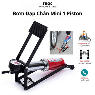 Bơm Đạp Chân Mini 1 Piston Đa Năng - Bơm Xe Đạp, Xe Máy, Ô Tô, Bơm Phao, Bóng Tiện Lợi Bảo Hành 6 Tháng  - TKQC