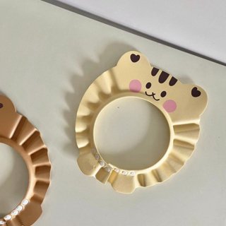 Mũ Gội Đầu Cho Bé, nón Tắm Xốp Chắn Nước Cho Bé, Có Nút Bấm Chỉnh Kích Thước  - conmon vn