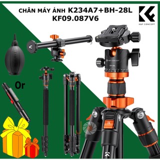 Chân máy ảnh k&f concept k234a7+bh-28l - kf09.087v6 + quà tặng