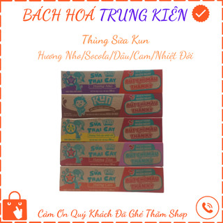 Thùng Sữa Kun Đủ Vị Thùng 48 Hộp x 110ml (Dâu/Cam/Socola/nho/nhiệt đới)