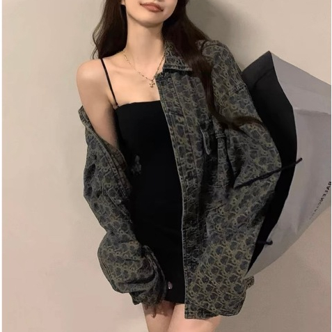 Áo khoác ngoài, áo khoác jean bò denim họa tiết Eo Vì hàng QC1 | BigBuy360 - bigbuy360.vn