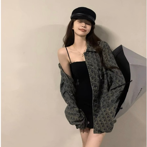 Áo khoác ngoài, áo khoác jean bò denim họa tiết Eo Vì hàng QC1 | BigBuy360 - bigbuy360.vn