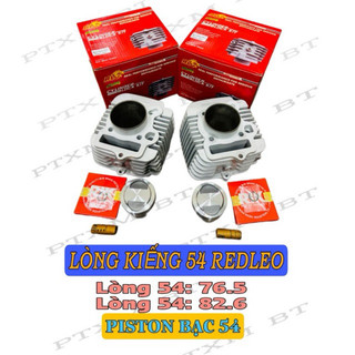 Lòng kiếng 54mm và piston bạc Redleo cho xe Wave dream