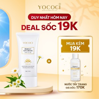 Kem chống nắng da mặt cao cấp Yococi Perfect Sun Cream SPF50+ PA++++ chống nắng toàn diện, ngăn ánh sáng xanh 50g