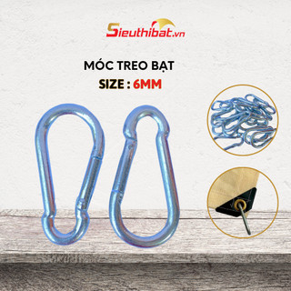 Móc Treo Bạt, Móc Treo Lưới, Móc Khoá An Toàn Size 6mm Hàng Nhập Khẩu Chắc Chắn Siêu Bền