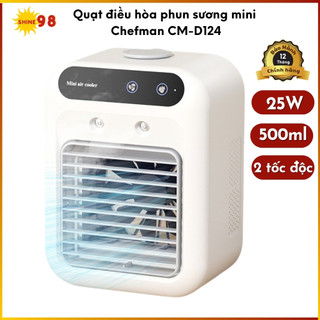 Quạt điều hòa phun sương mini Chefman CM-D124, quạt phun sương hơi nước để bàn, siêu mát