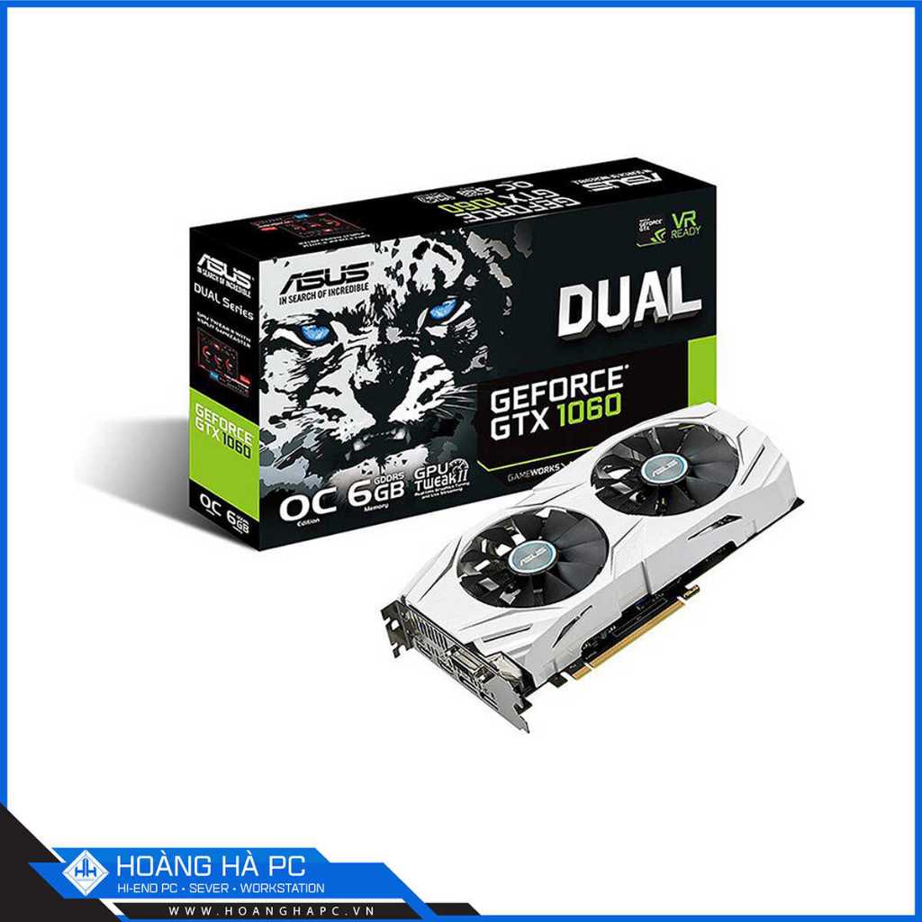 Card màn hình VGA ASUS GTX 1060 6GB OC 2 Fan Cũ