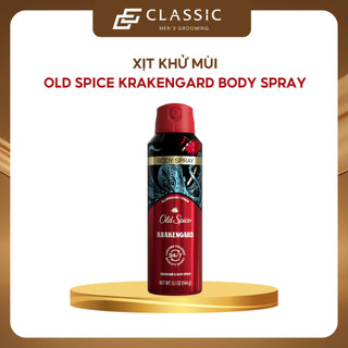 Xịt Khử Mùi Old Spice Krakengard Body Spray 144g