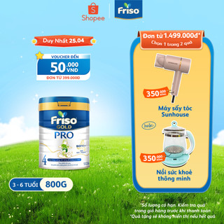  Sữa Bột Friso Gold Pro 4 800g (Cho Trẻ Từ 3-6 tuổi)