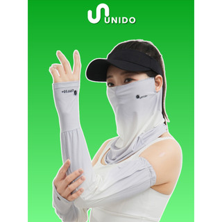 Găng tay chống tia UV UPF50+ kèm mặt nạ UNIDO chống nắng bảo vệ da thoáng khí mềm mịn không bí nóng - OT01